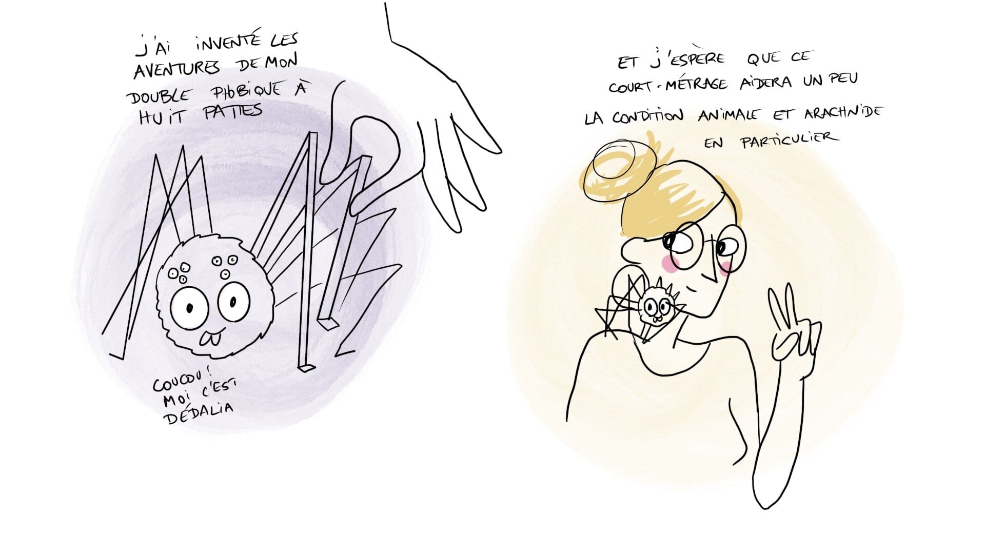 "Comment j'ai vaincu ma peur des humains" - court métrage en préparation sur ma phobie des araignées ! Post image